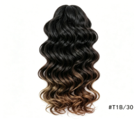 Extensions de cheveux synthétiques à ondulations profondes courtes, vente en gros directe d'usine, pour tressage, souples, rebondissantes, sans nœuds, pré-bouclées, simples