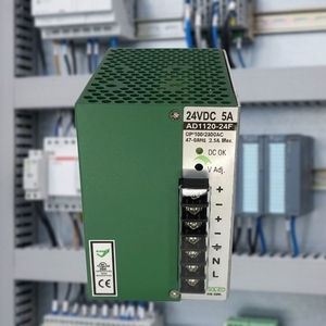 แหล่งจ่ายไฟแบบราง DIN 24v สำหรับระบบอัตโนมัติในอุตสาหกรรม รองรับแรงดันไฟฟ้าเข้า 100-240VAC กำลังไฟ 120W พร้อมระบบป้องกันหลายชั้น - Product Image 1