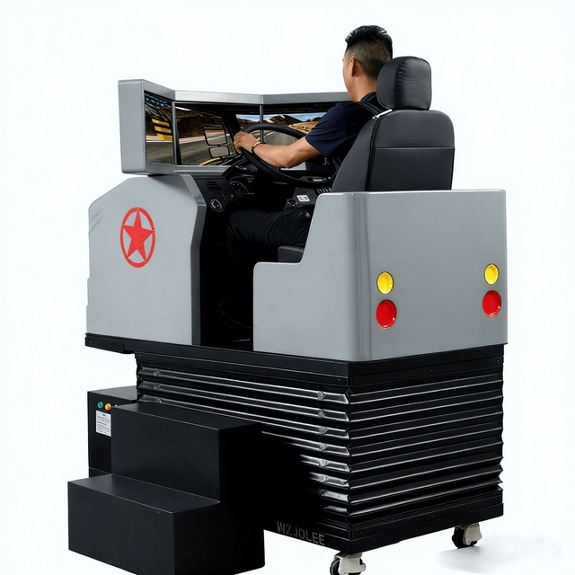 Dynamic Three-Screen Driving Simulator Truck Training Simulator Driving Learning Car Training Safety Education Exhibition Hall