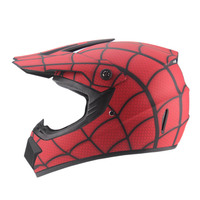 Casques de moto et VTT rouges intégraux pour enfants et adultes, très demandés