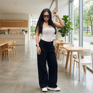 Pantalon droit kaki Sablex Vintage Vibe, mode streetwear quotidienne, facile à assortir, qui flattera votre silhouette, tailles XS-XXL - Product Image 1