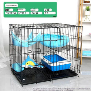 YS-<span class=keywords><strong>Best</strong></span> Qualité Pet Grand Pliant En Acier Inoxydable Fil Pet Chat <span class=keywords><strong>Cages</strong></span> Porte pour Chien Chat Maison En Métal Chien Caisse - Product Image 4