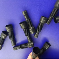 Tube ondulé noir en PFA, soufflet flexible antistatique, résistant aux produits chimiques et aux hautes températures pour équipements semi-conducteurs
