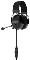 Headset Walkie Talkie ANC Over-ear dengan Peredam Kebisingan 28-34dB, Mikrofon Gooseneck 260° yang Dapat Diputar, Membutuhkan Baterai AA