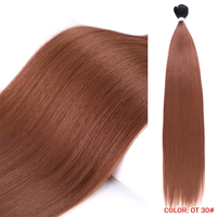 Tissage de cheveux synthétiques résistant à la chaleur, fibre haute température, lisse et soyeux, double trame, qualité salon, personnalisable