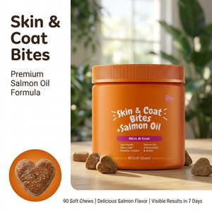 น้ำมัน<span class=keywords><strong>ปลา</strong></span>โอเมก้า 3 กรดไขมัน บำรุงผิวและขนสัตว์เลี้ยง วิตามินซี อี ไบโอติน โปรไบโอติก แบบเคี้ยว ช่วยย่อยอาหาร อาหารเสริมสำหรับสุนัข - Product Image 2