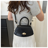 Sac à bandoulière croisé pour femme, nouveau design de niche, forme éventail, fermeture à rabat, doublure polyester, frais, élégant et polyvalent