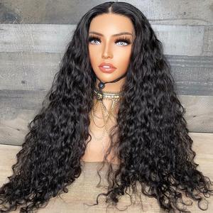 Parrucca 5x5 in Capelli Umani Brasiliani con Pizzo Trasparente, Pronta per la Spedizione, Colore Naturale per Donne di Colore, Parrucche Senza Colla - Product Image 1