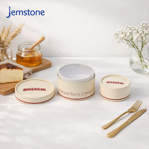 Boîte cylindrique en carton personnalisée de qualité alimentaire pour gâteau basque, dessert, emballage de luxe pour cheesecake, tube en papier kraft - Product Image 3