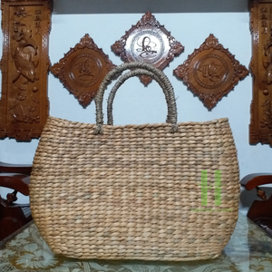 Sac à main en paille Boho sac de plage tissé pour sac à main en jacinthe d'eau d'été panier tissé à la main de HNH Craft Vietnam - Product Image 3