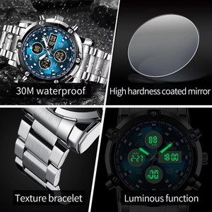   Montres pour hommes, montre électronique multifonctionnelle originale pour homme, étanche, lumineuse, réveil, mode, robe, 1106 - Product Image 5