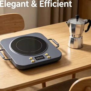 <span class=keywords><strong>Plaque</strong></span> chauffante électrique en céramique portable <span class=keywords><strong>de</strong></span> 2000 W, <span class=keywords><strong>plaque</strong></span> chauffante infrarouge <span class=keywords><strong>pour</strong></span> usage commercial et domestique - Product Image 1
