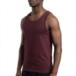 Women's <b>Maroon</b> 100% Cotton Breathable Sporty Geometric Knitted Tank <b>Top</b> O-Neck Regular Length Sleeveless Front Logo - Product Image 4