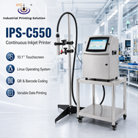Imprimante industrielle CIJ IPS-C550, système de codage à jet d'encre continu avec impression de 1 à 5 lignes et capacité de marquage de données flexible