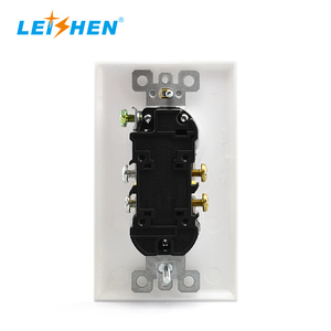 Enchufe de PC ignífugo 2 vías 3 pines EE. UU. pared 15 AMP enchufe Leishen EE. UU. enchufes eléctricos - Product Image 4