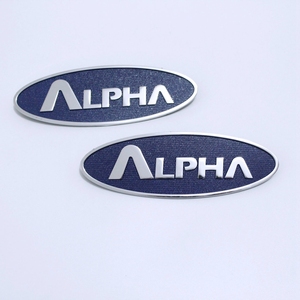 Пользовательские значки хромированная сталь логотип два винта задняя сторона - Product Image 6