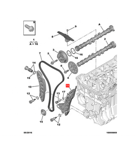 Bloc de guidage de chaîne de distribution de pièces automobiles rail de guidage de synchronisation 081831 0818.31 pour <span class=keywords><strong>Peugeot</strong></span> 207 <span class=keywords><strong>2008</strong></span> 3008 308 508 RCZ CItroen C4 - Product Image 5