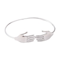 Attaches de rideaux modernes en métal de luxe léger, forme de paume, clips sans perçage, vente en gros