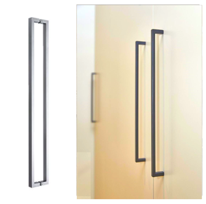 Đơn giản hai mặt cửa kính xử lý cho đồ nội thất trong nhà tùy chỉnh màu sắc <span class=keywords><strong>SS</strong></span> 304 316 Ống Vuông cửa chính xử lý - Product Image 1