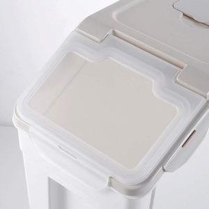 <b>Large</b> Capacity Kitchen Plastic Food Storage Container Sealing Lid Injection Molded Food Grade <b>Roller</b> Flip Rice Cereal Jars - Product Image 4