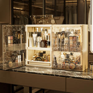Boîte de rangement pour cosmétiques de style tiroir, table de maquillage haut de gamme, rangement pour rouges à lèvres, produits de soin de la peau, étagère à bijoux, boîte de rangement de bureau - Product Image 1