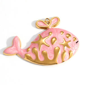 Colgantes de Acero Inoxidable con Temática Oceánica: Estrella de Mar, Ballena, Concha, Mariposa - Dijes DIY para Hacer Joyas, Accesorio Unisex para Collares - Product Image 3