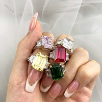 Bague en argent sterling 925 avec pierre super scintillante, prix d'usine Dylam, simulation de diamant à haute teneur en carbone, pour mariage et fête