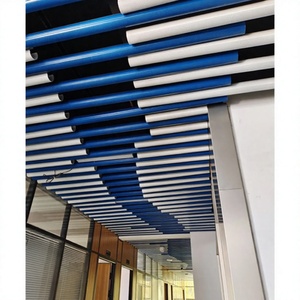 Fiberglass Strip <b>Ceiling</b> Tiles Drop In Grid Design Minimalist Acoustic Fire Resistive for Indoor Use - Product Image 1