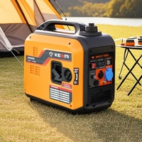 Tragbarer 4-Takt Dual-Fuel Inverter Generator 1,8-2kW 230V Leiser Benzin-LPG-Generator mit Fernstart für Outdoor-Camping