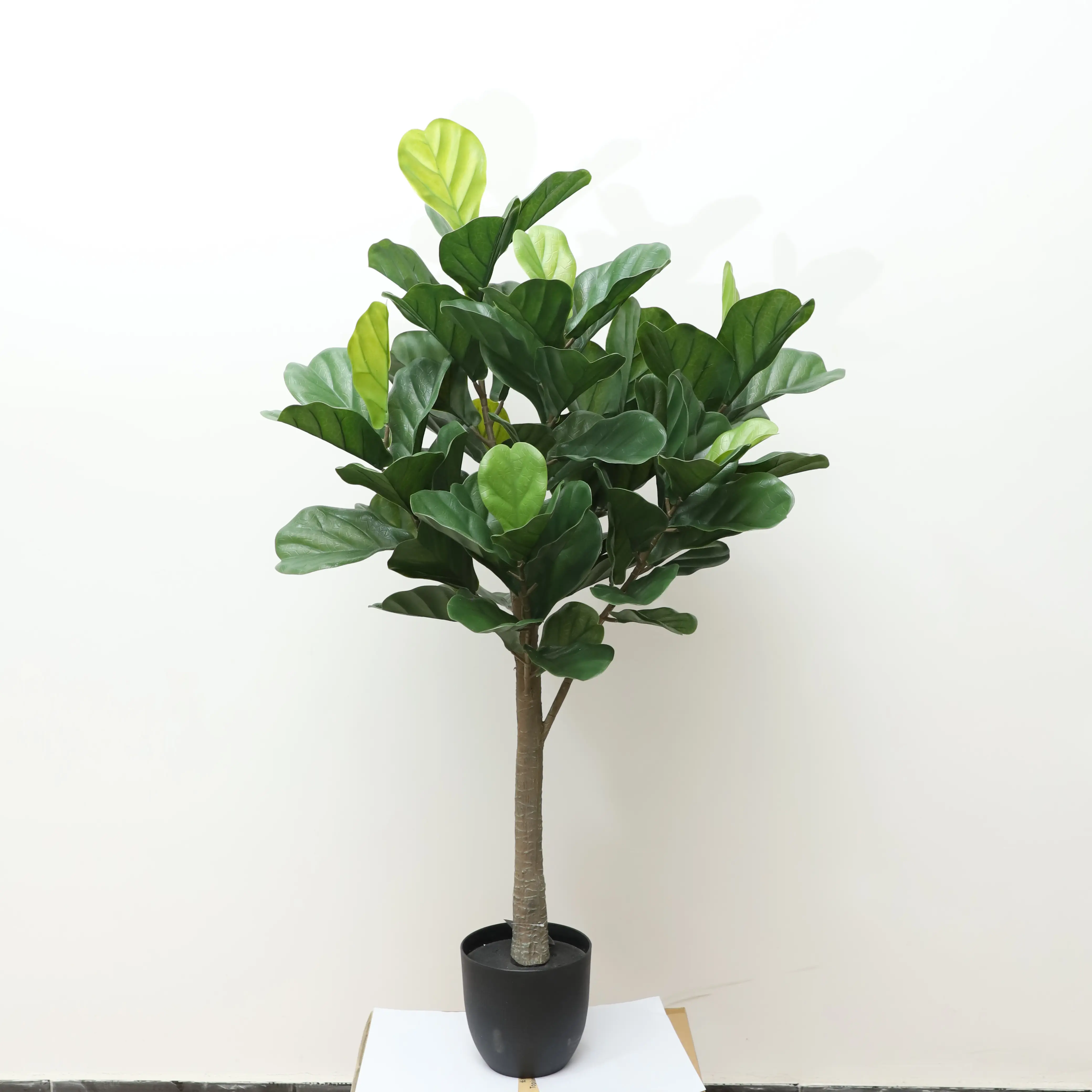 Direct Selling Other Home Decor Bonsai Tree Plastic Preserved artificial pot plants Flameproof Fiddle Leaf Fig Tree Ficus Lyrata