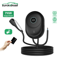 Chargeur de voiture électrique 32A 7 kW nouvelle pile de charge RFID EV avec prise de Type 2 chargeur EV 3 phases étanche
