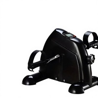 Mini pédalier d'exercice portable sous le bureau avec piles bouton pour la maison/la salle de sport, fitness et récupération des jambes/bras, écran LCD