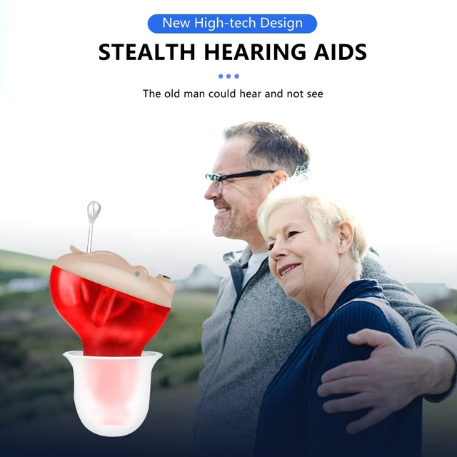Invisible in Ear Hearing Aids with Digital 8 Channel Noise Reduction for Seniors Adults with Mild to Moderate Hearing Loss