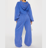 Streetwear surdimensionné pour femme, 2 pièces, pantalon de survêtement baggy et sweat à capuche, respirant et décontracté