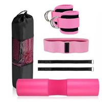 Kit de Bandes de Résistance 6-en-1 pour Entraînement des Fessiers et des Jambes, avec Sangles de Cheville et Anneau en D, pour Adultes et Usage Domestique