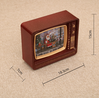 StarKey Nouveau Design Mode Globe à Neige Carré TV Eau PC Lanterne Cheval de Noël Modèle LED E-002A Décoration Artisanale pour Bureau et Maison