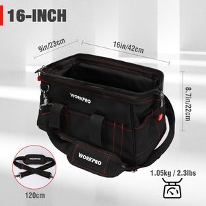 Bolsas de Herramientas Portátiles de electricista abiertas y resistentes con 75 bolsillos personalizados grandes con muestra gratis y correa para el hombro - Product Image 5