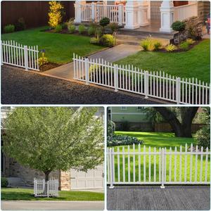 <span class=keywords><strong>Kit</strong></span> de clôture d'intimité <span class=keywords><strong>en</strong></span> alliage d'aluminium <span class=keywords><strong>PVC</strong></span> <span class=keywords><strong>blanc</strong></span> durable 6 pieds de bois traité thermiquement sans creuser Ranch bétail piscine maisons écrans Construction - Product Image 3