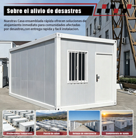 Cammi House Maison préfabriquée pliable de 19,36 pieds, panneau sandwich, structure en acier, bureau modulaire, dortoir, atelier, école, camp