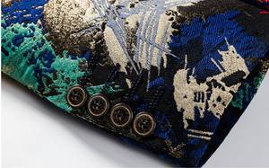 <span class=keywords><strong>Blazer</strong></span> con Stampa Floreale <span class=keywords><strong>Giacca</strong></span> Elegante da <span class=keywords><strong>Uomo</strong></span> <span class=keywords><strong>Slim</strong></span> <span class=keywords><strong>Fit</strong></span> Taglie Forti 4XL 5XL Alta Qualità Casual Business Matrimonio - Product Image 6