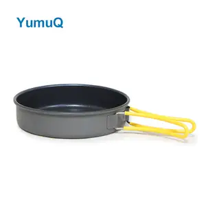 YumuQ termurah ukuran setengah Die Cast Non Stick bulat aluminium antilengket Fryer lembar panci set peralatan masak