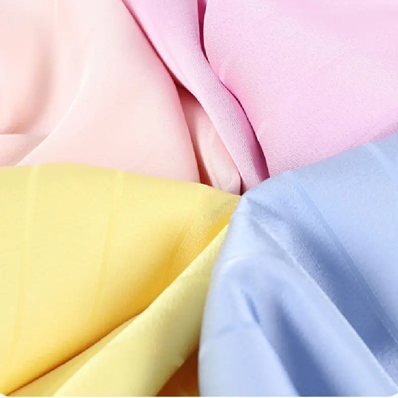 Grosir 100% poliester stripped sph kain sifon Korea untuk gaun