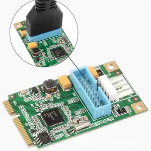 Dual-port mini PCIE USB3.0 riser card MINI PCI-E to USB3.0 Front 19-pin expansion card