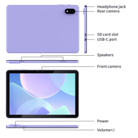 Nueva Tablet Infantil Resistente a Golpes de 10 Pulgadas con Android 15, Allwinner A333 de Cinco Núcleos, 3GB+32GB, USB-C, WiFi 6, Aplicaciones Educativas y Transmisión de Video