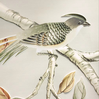 Papier peint mural floral et d'oiseaux de haute qualité personnalisé, imprimé en 3D, gaufré, imperméable, écologique, pour chambre à coucher et salon