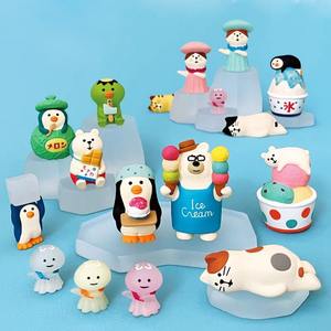 Articles divers de style japonais Zakka, décorations mignonnes et tendance sur le thème des animaux, crème glacée d'été, artisanat en résine fait main DIY pour - Product Image 1