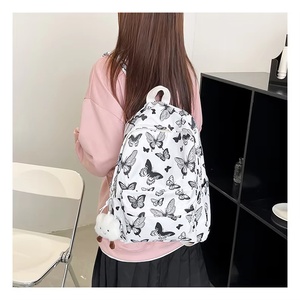 Fashionable Waterproof Nylon Lined <b>Student</b> <b>Backpack</b> Large Capacity Casual Travel Daypacks for Teenagers in Multiple Colours - Product Image 1