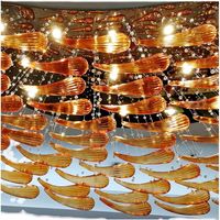 Lampes d'ingénierie personnalisées, lustres de table en sable, éclairage LED en fer de taille moyenne pour bureaux de vente et halls d'hôtels