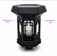 Lanterne solaire à piquet pour petit aménagement paysager, lampe de jardin extérieure à LED à filament chaud, avec poteau détachable pour la décoration de patio, allée, jardin et bordure