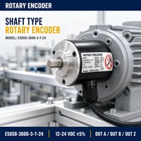 Encodeur rotatif à arbre authentique E50S8-3600-3-T-24 12-24VDC avec sortie de phase A/B/Z, encodeur rotatif incrémental